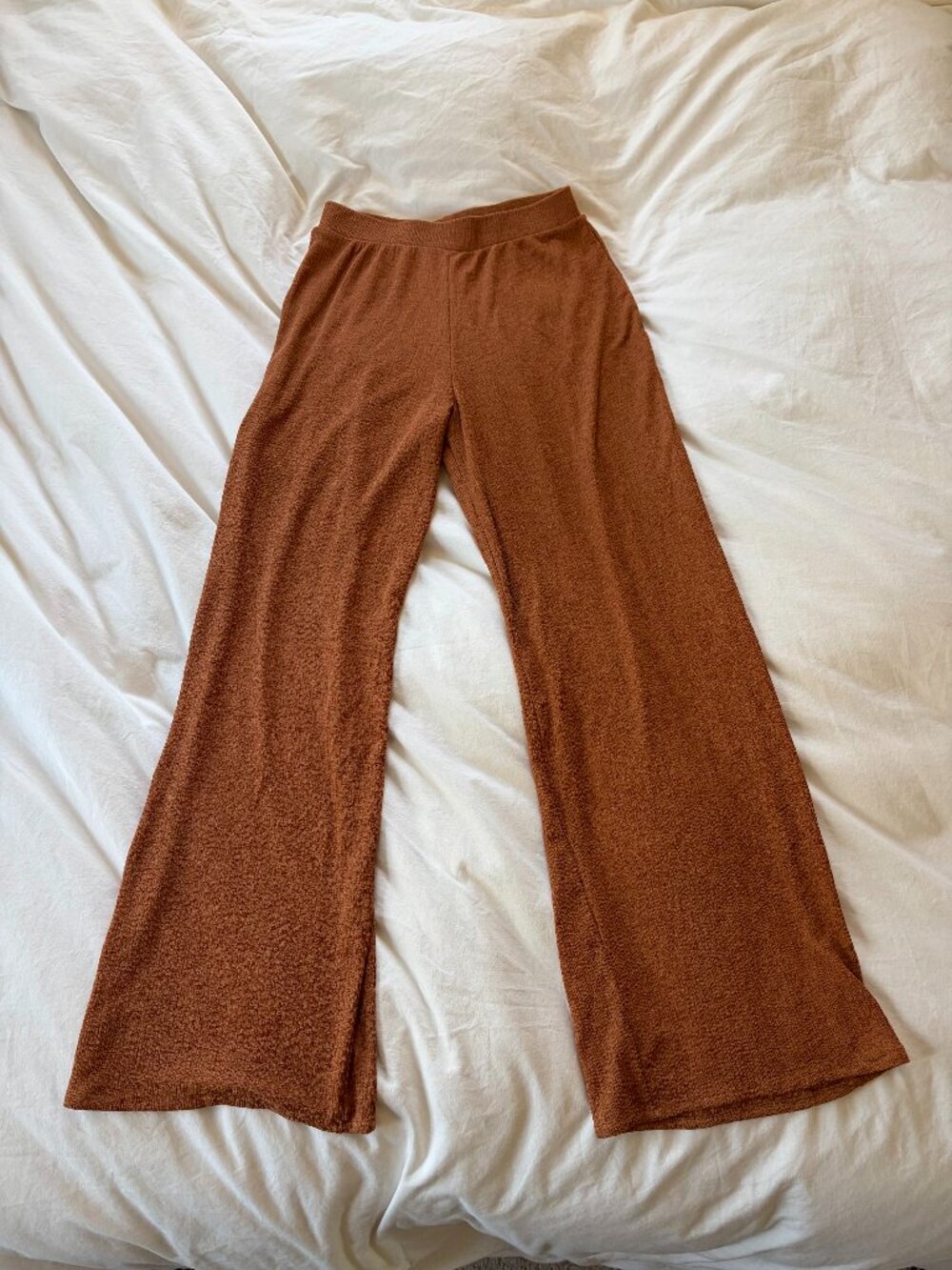 Zara Collection Textured High Waisted Wide Leg Stretch Pants - Size Small